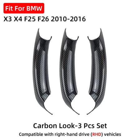For BMW X3 X4 F25 F26 2010 2011 2012 2013 2014 2015 2016 LHD RHD Car Interior Door Handle Panel Pull Cover Black Beige Carbon by InterCyprus Trading Ltd
