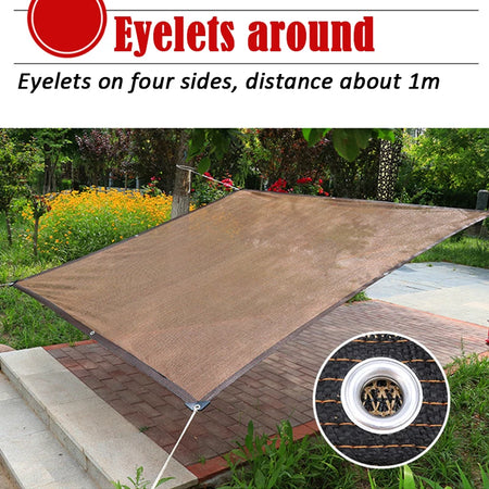 75GSM Coffee Sun Shade Net for Garden and Pergola Protection