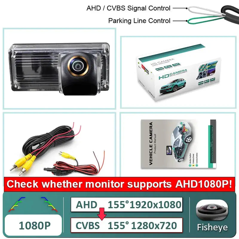 Vehicle Trajectory 170° MCCD AHD 1080P Car Reverse Backup Camera For Toyota Land Cruiser LC 100 120 200 Prado by InterCyprus Trading Ltd
