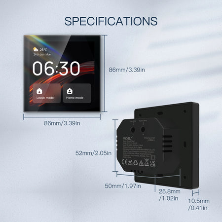Tuya WiFi Smart Touch Screen Control Panel with Voice and ZigBee Integration