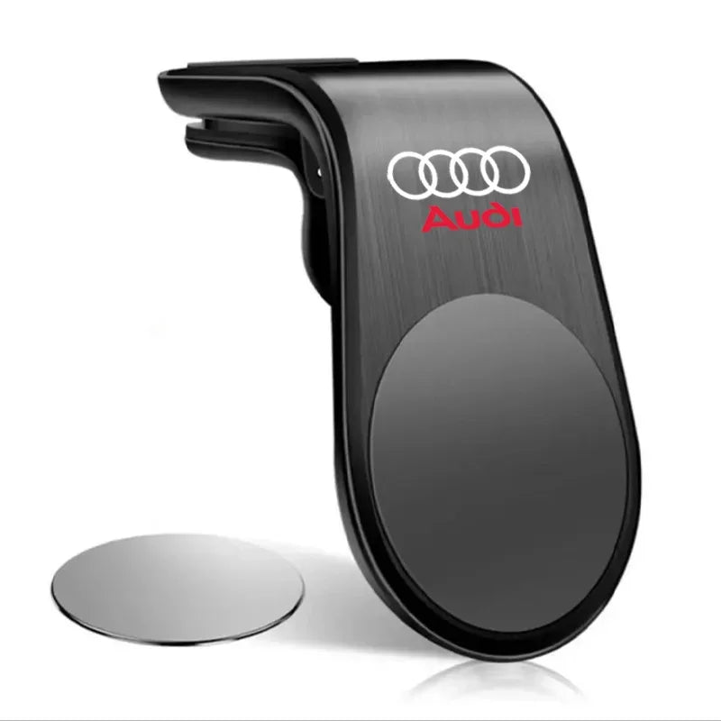 Magnetic Car Phone Holder for Audi - Compatible with A6, A4, S3, S4, Q3, Q5, Q7, TT Models - Premium Metal Stand black / For Audi