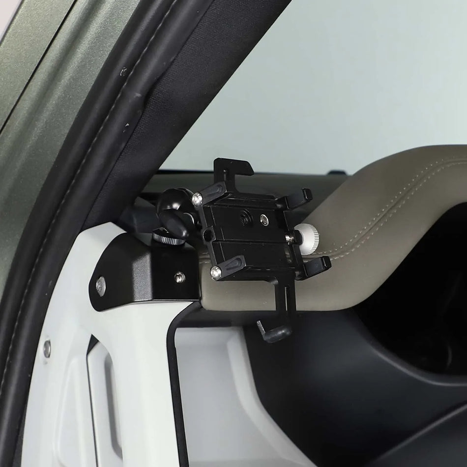 Supporto per telefono in lega di alluminio Trim Defender 110 2020 a 2023