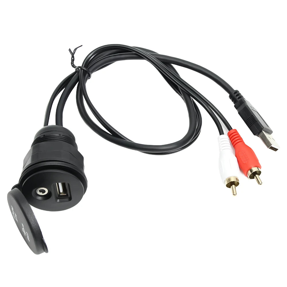 42cm AUX USB Extension Cable - Waterproof Car Radio Cable