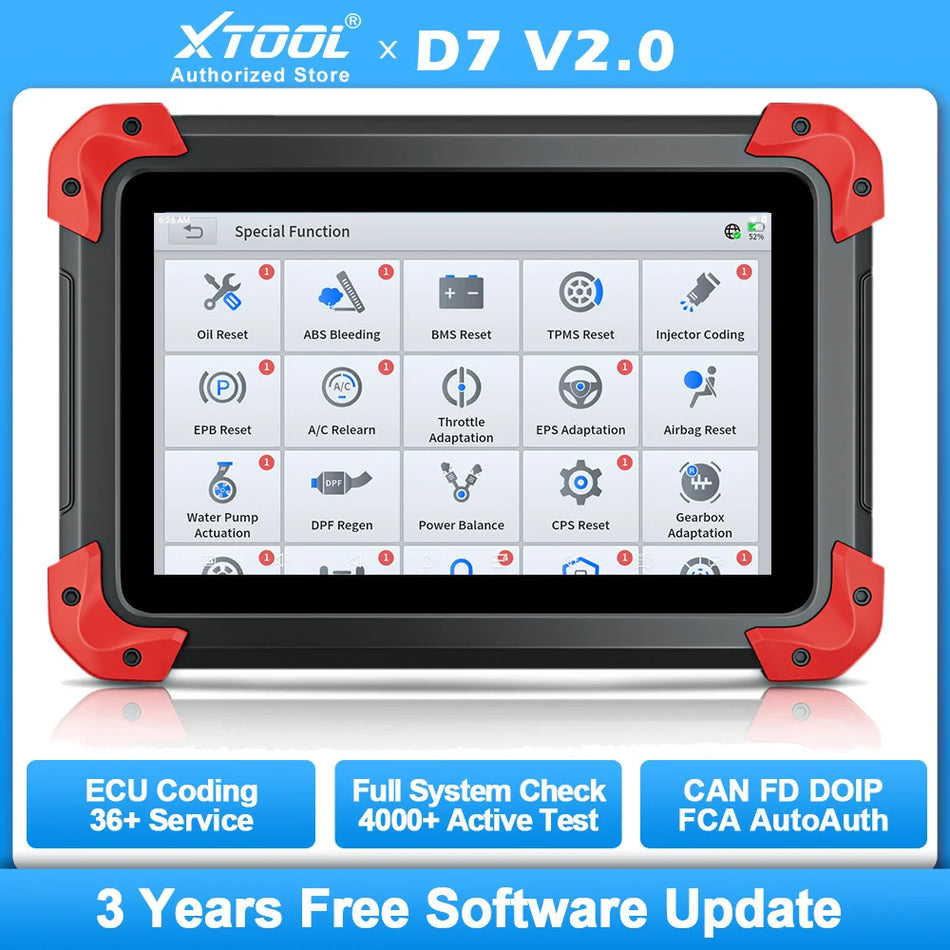 XTOOL D7 OBD2-Scanner mit Schlüsselprogrammierung, Fehlercode-Leser, aktive Tests