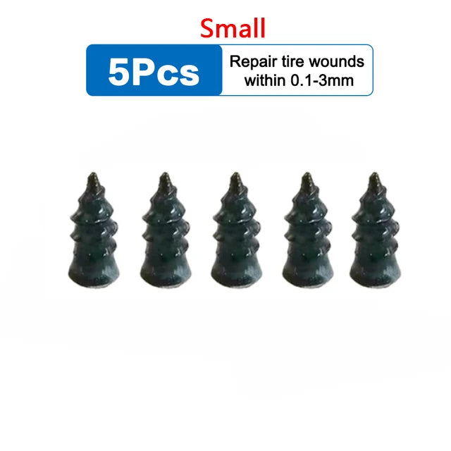 Vacuum Car Tyre Repair Rubber Nail Set - Tubeless Tire Screws Kit for Motorcycles &amp; Trucks small 5pcs