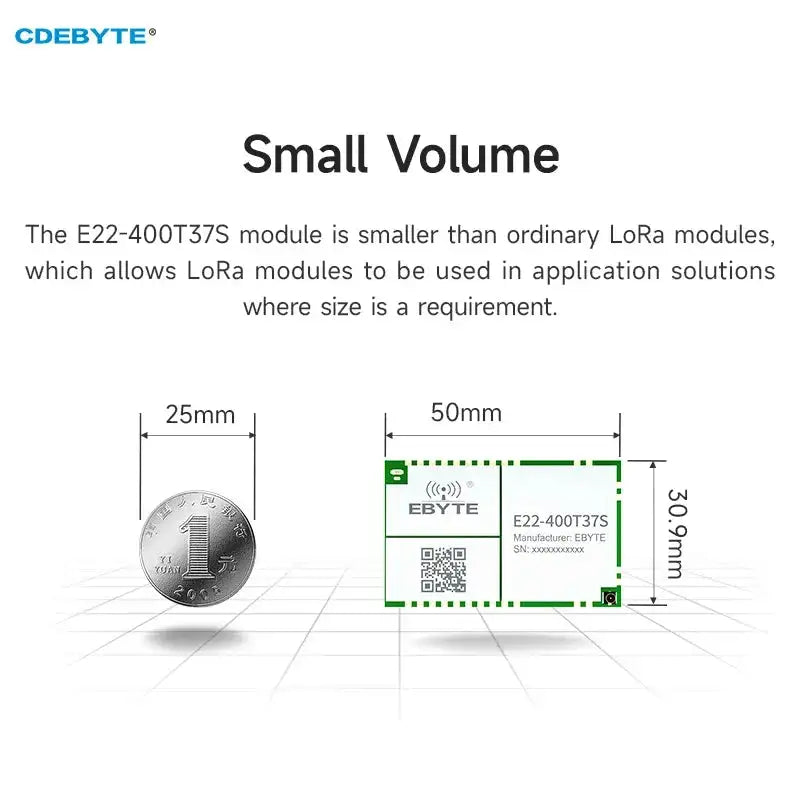 CDEBYTE E22 400T37S LoRa 433MHz Module 37dBm Long Range 25KM