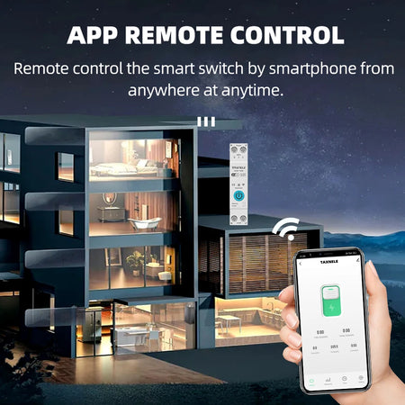 APNEU 63A 1P+N WIFI Smart Switch with Energy Meter &amp; Circuit Protection