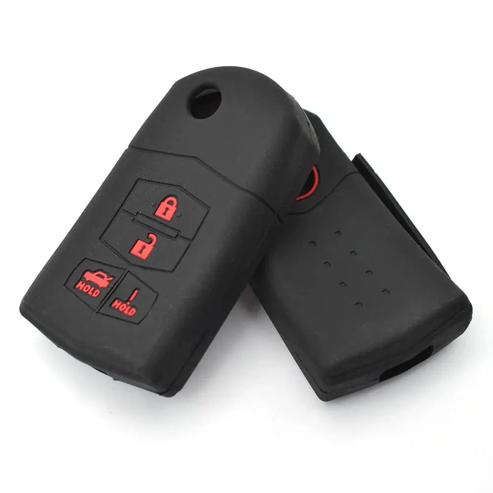 4 Buttons Silicone Car Key Case For Mazda 3 6 RX-8 MX5 MX-5 Miata MPV SPEED3 2010 2011 2012 2013 Cover Remote Fob Shell Sleeve by InterCyprus Trading Ltd