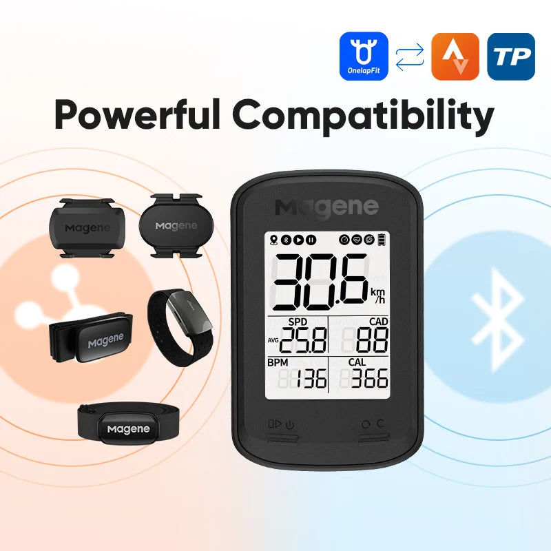 Magene C206 Pro Bike Computer &ndash; Wireless GPS with Cadence Sensor