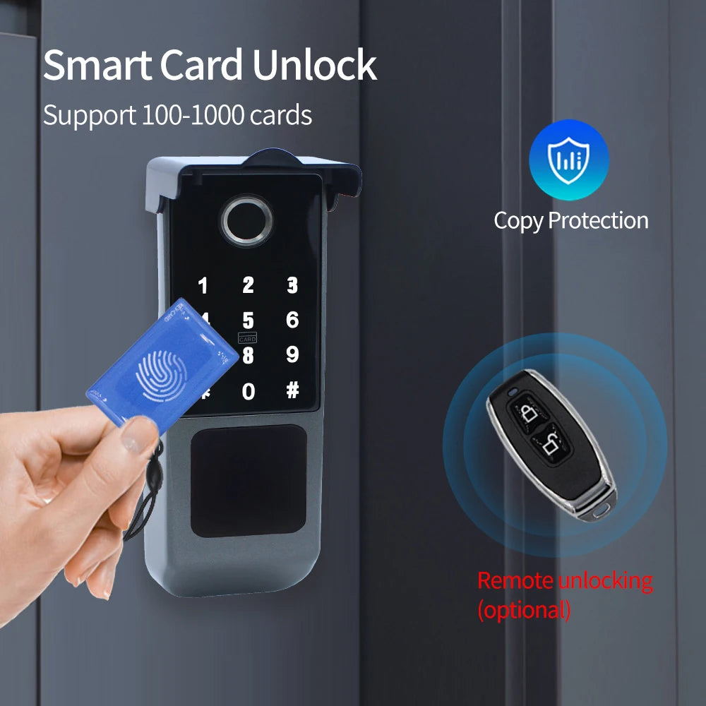 VD06-TTLOCK &ndash; Waterproof Bluetooth Fingerprint Rim Lock