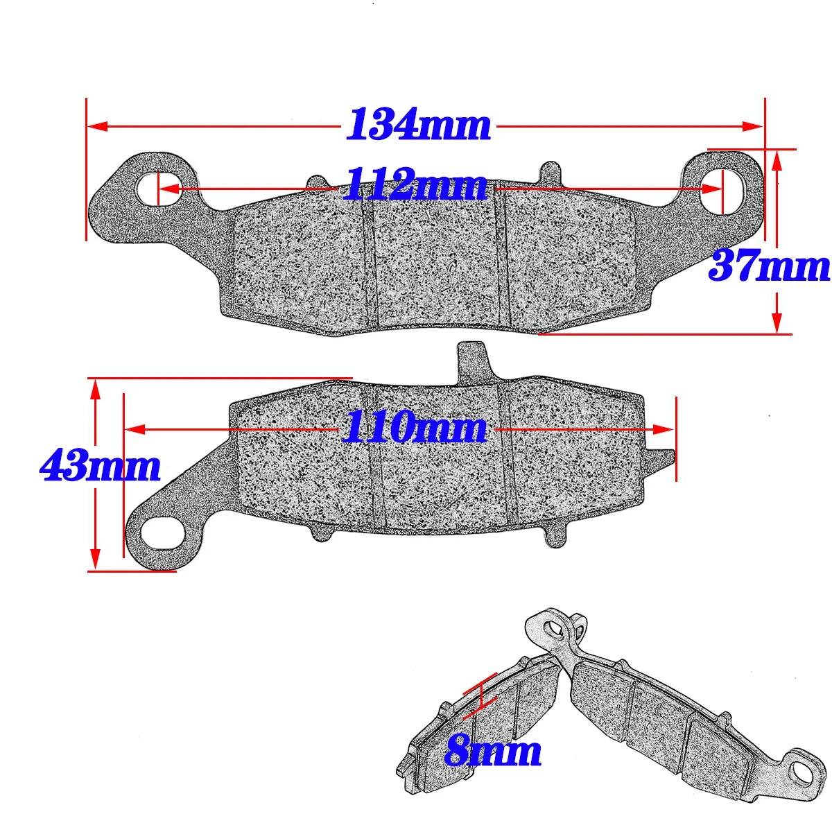 XCMT VN800 VN900 VN1500 Vulcan Brake Pads &ndash; Front And Rear