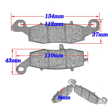 XCMT VN800 VN900 VN1500 Vulcan Brake Pads &ndash; Front And Rear