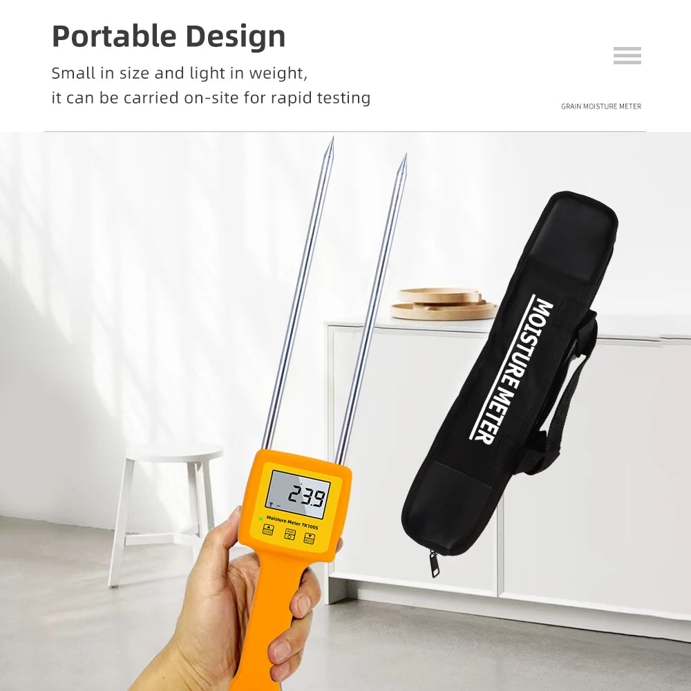 TK100S Moisture Meter &ndash; Portable Grain Hygrometer For Rice