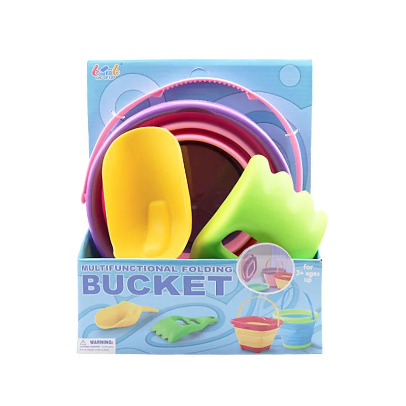 STF00469 Foldable Beach Bucket &ndash; Portable Sand Toy For Kids STF00469 YAchan