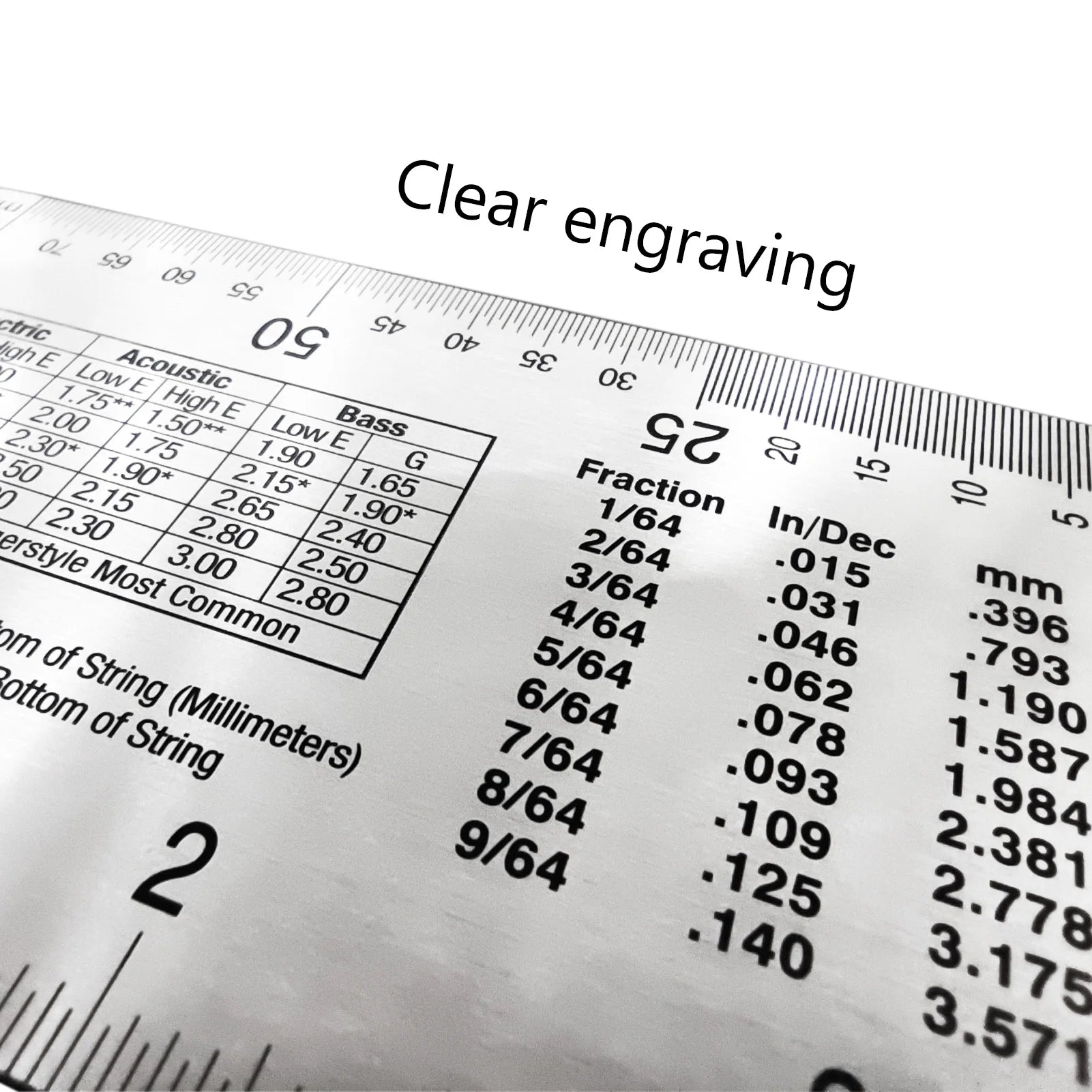 Miwayer String Action Ruler Gauge &ndash; Precision Guitar Height