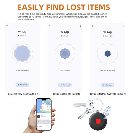 AKAMATE AD002 GPS Tracker Tag &ndash; Android Bluetooth Locator