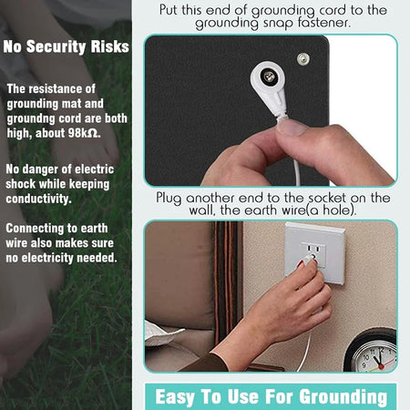 Grounding Earthing Mat Leather Pads &ndash; Reduces Inflammation