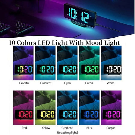 NieNie RGB Digital Alarm Clock &ndash; Dynamic Mood Lighting Feature