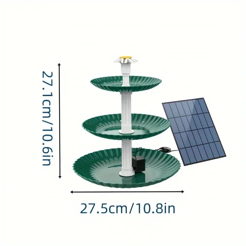 3.5W Outdoor Solar Fountain &ndash; Three Tier Ripple Design