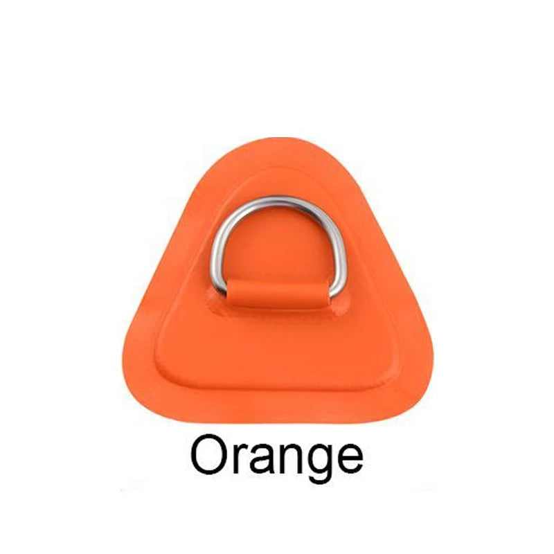 Surfboard D Ring Patch PVC Stainless Steel Triangle Anchor Point for Kayak Canoe Water Sports Rigging Multi-purpose Orange
