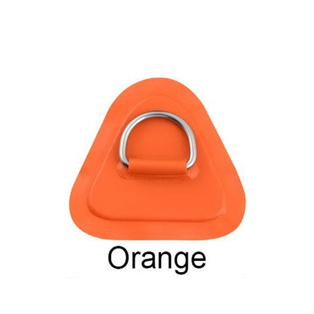Surfboard D Ring Patch PVC Stainless Steel Triangle Anchor Point for Kayak Canoe Water Sports Rigging Multi-purpose Orange