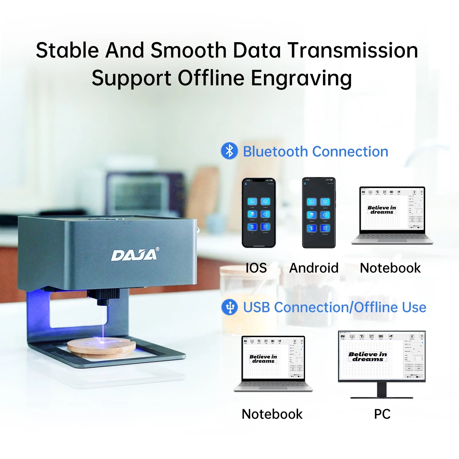 DAJA DJ6 Mini Portable Laser Engraver &ndash; Bluetooth Enabled