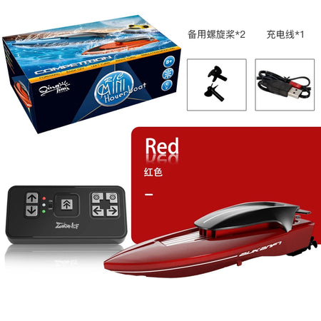 Mini RC Boats High Speed 2.4GHz &ndash; LED Lights For Night Runs 888-Red / CHINA