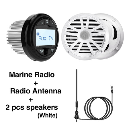 MS-11RV-1 Stereo Radio &ndash; Bluetooth Waterproof Universal Radio White ANT