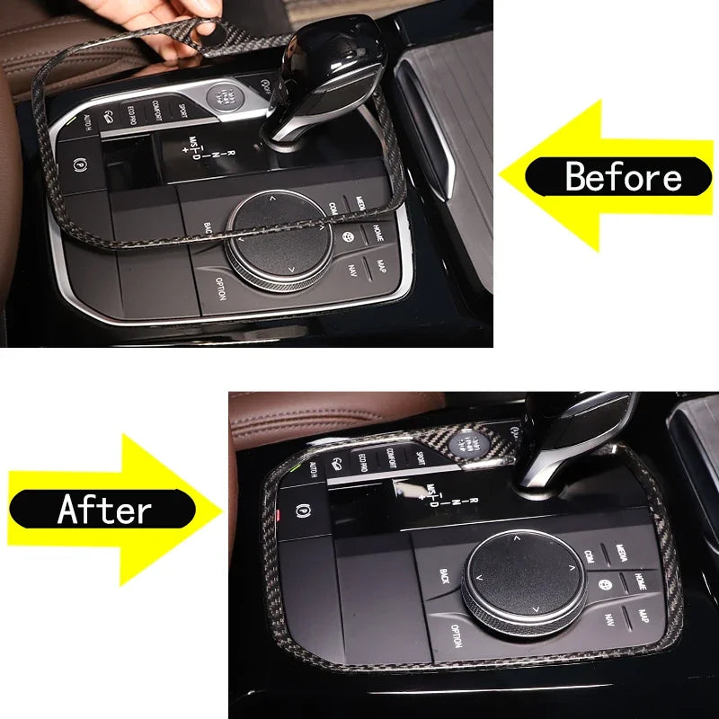 Painel de acabamento em fibra de carbono real para BMW séries 1 2 3 4 8