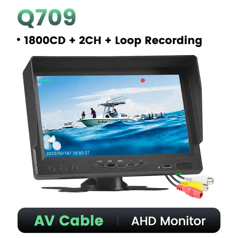 7 Inch Quantum Dot QLED AHD DVR Monitor With 1080P Loop Recording by InterCyprus Trading Ltd