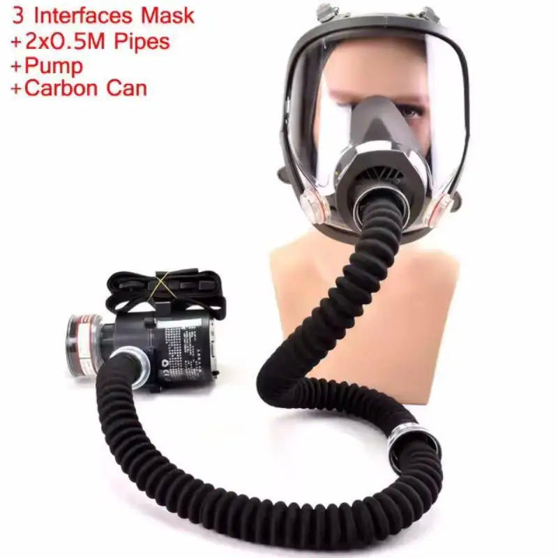 Protective Gas Mask Respirator Full Face &ndash; Constant Flow 3-Interface Mask Set