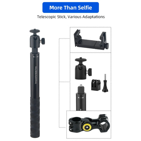 Deemount Portable Selfie Stick Kit &ndash; Adjustable Length for Perfect Shots
