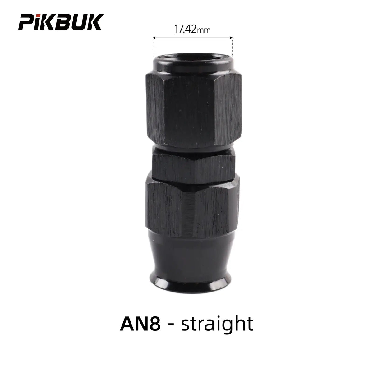 PIKBUK AN4/6/8/10 PTFE Oil Fuel Line Swivel Fitting 0-180 Degree Hose End Adaptor Assembly Kit Black by InterCyprus Trading Ltd