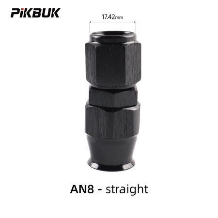 PIKBUK AN4/6/8/10 PTFE Oil Fuel Line Swivel Fitting 0-180 Degree Hose End Adaptor Assembly Kit Black by InterCyprus Trading Ltd
