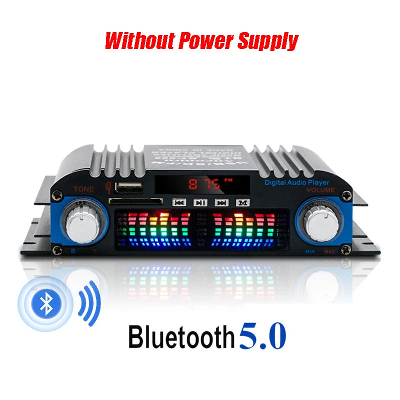 MAOZUAC BT-998 4-Channel Bluetooth HiFi Audio Amplifier with LCD Display Without Power Supply / CN (Origin)