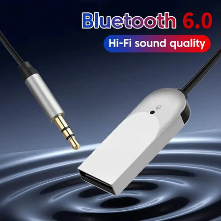 Bluetooth 6.0 Audio Receiver Dongle USB To 3.5mm Jack Car Audio Aux Bluetooth Handsfree Kit For Car Receiver BT Transmit by InterCyprus Trading Ltd