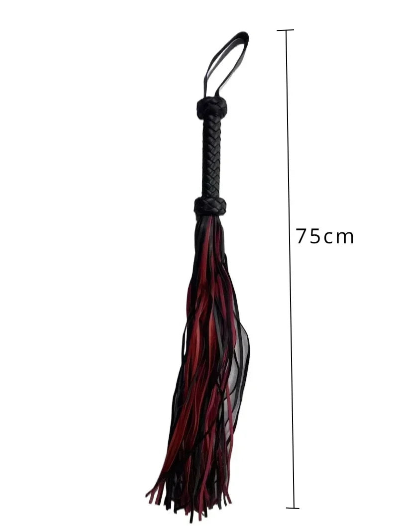 Leather Covered Horse Training Whip &ndash; Wrist Strap Included