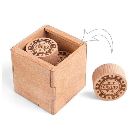 Six Chips Wooden Puzzle Boxes - Educational Puzzles