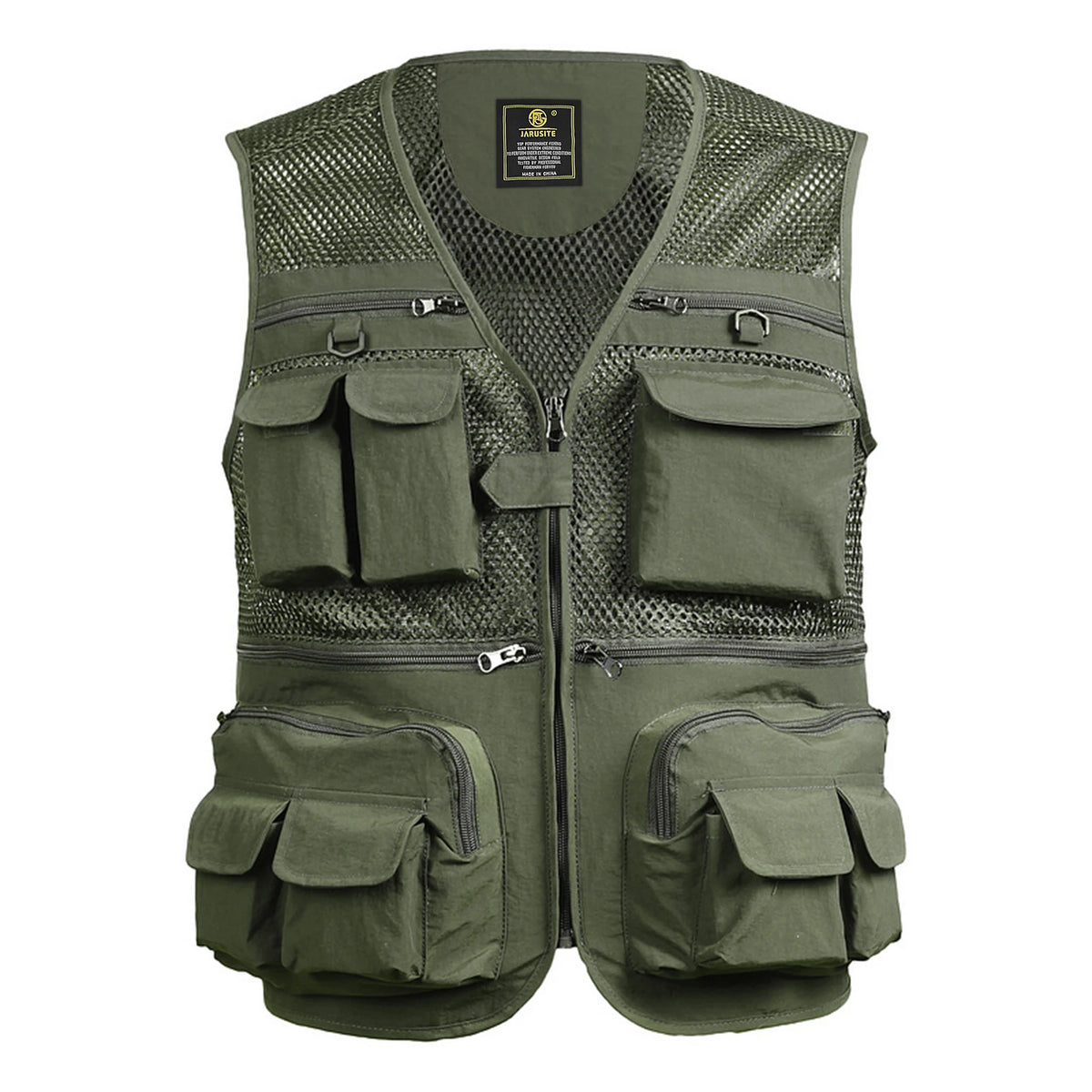 Fishing Vest Breathable Travel Mesh Vest &ndash; All Day Comfort Army green / XL