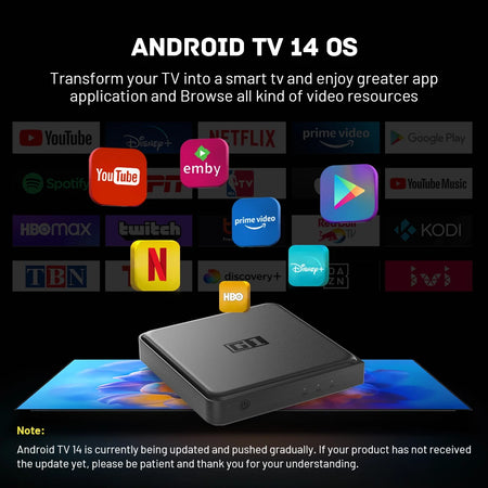 G1 Android TV Box 14.0 - 4K Netflix Dolby Vision HDR10Plus