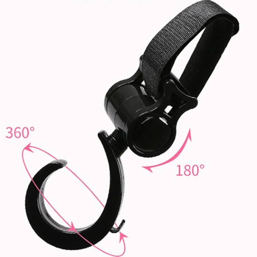 Multifunctional 360&deg; Rotating Pram Hook for Strollers and Shopping