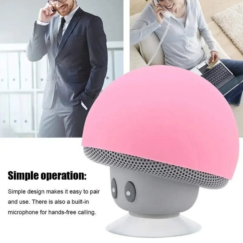 Mini Bluetooth Mushroom Speaker &ndash; Waterproof &amp; Versatile Phone Holder