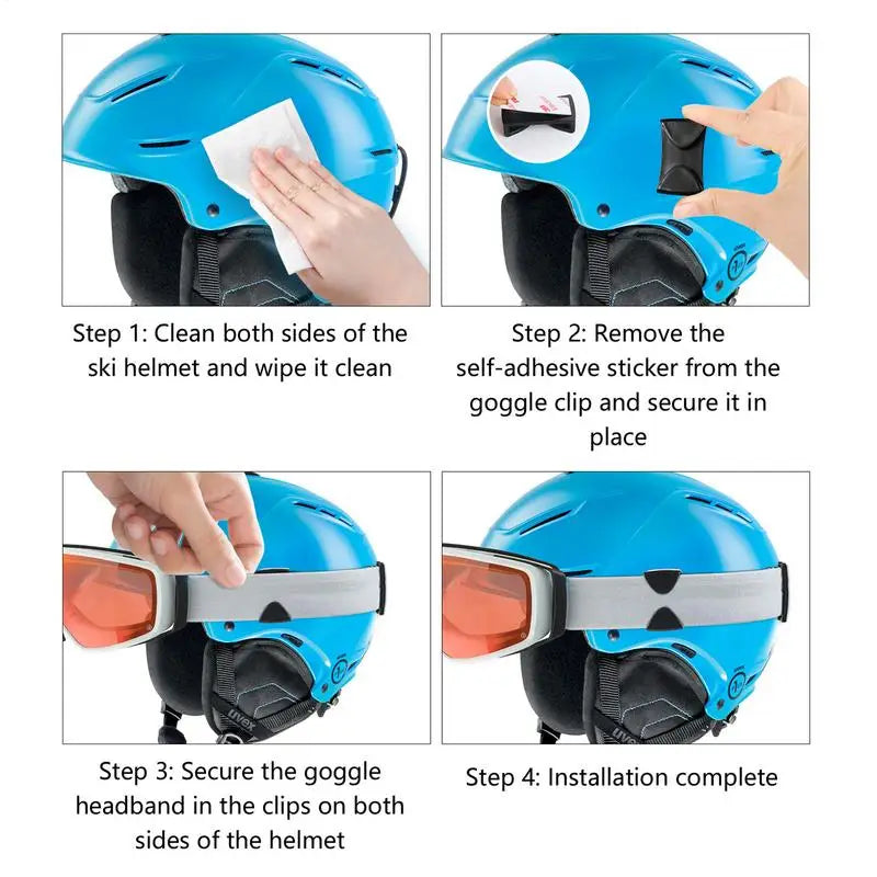 Ski Goggle Clips &ndash; Anti-Drop Design for Secure Fit
