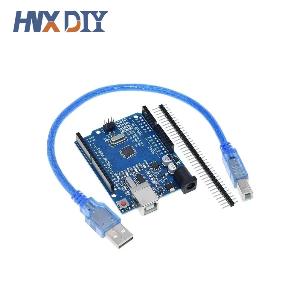 UNO R3 Development Board &ndash; High-Performance ATMEGA328P Microcontroller 1PC-UNO R3-Cable