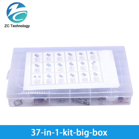 Arduino 45 in 1 Sensors Modules Starter Kit &ndash; Superior Versatility for UNO R3 and MEGA2560 37-in-1-kit-big-box / CHINA