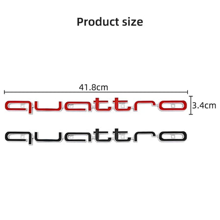 ABS Front Grille Emblem Badge for Audi Quattro A3 A4 A5 A6 A7 A8 Q3 Q5 Q7 S3 S4 S5 RS3 RS4 RS6 - Car Logo Accessories
