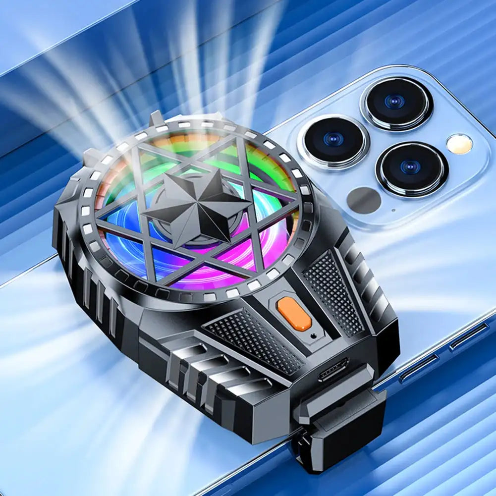 RGB Light Mobile Phone Game Cooler 3 Speed USB Fan Portable