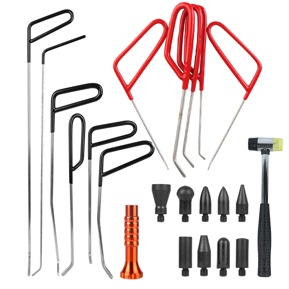 Ford F-150 dentų remontui skirtas rinkinys, sunkiųjų nerūdijančio plieno dentų traukimo strypai ir plaktukas