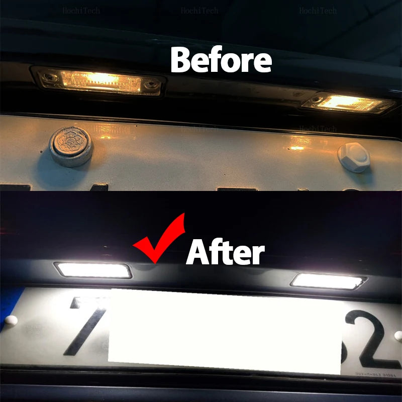 2X Valkoiset LED-rekisterikilven valot VW Passat B6 Golf CC
