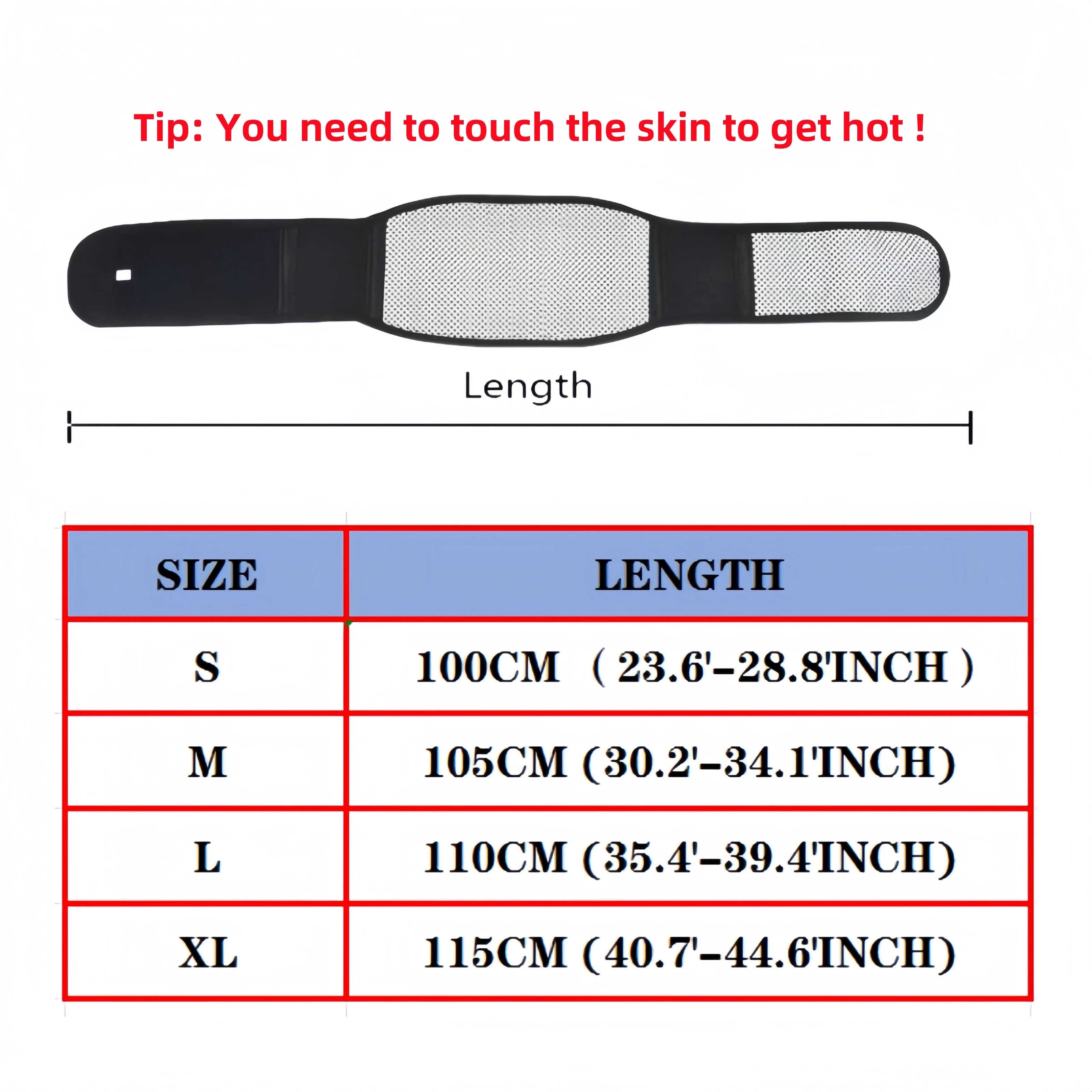 Adjustable Waist Tourmaline Self Heating Magnetic Therapy Back Support Belt &ndash; Enhanced Lumbar Support and Pain Relief